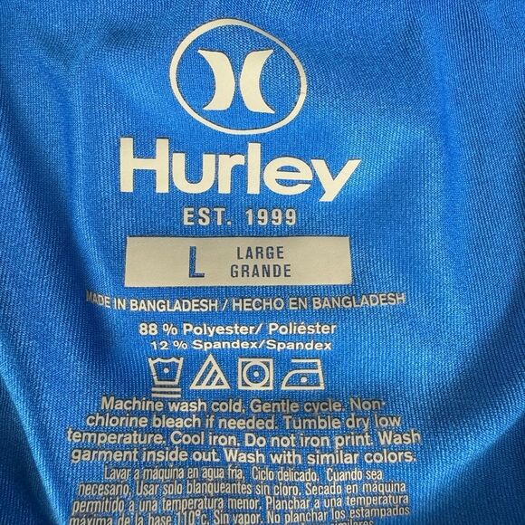 Hurley Vibrant Blue Graphic Tee men’s large - Picture 2 of 7